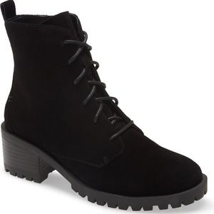 CASLON | (In original box) Keaton Water Resistant Suede Lace-Up Bootie